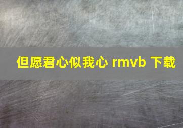 但愿君心似我心 rmvb 下载